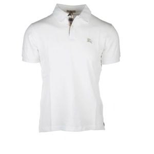 White Burberry polo